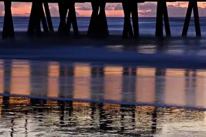 Images Dated 22nd August 2009: North America; USA; Georgia; Tybee Island; Refections in early morning light
