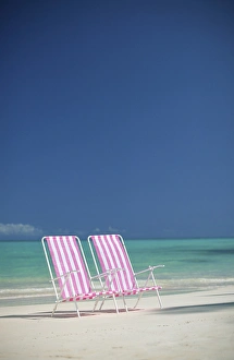 Shade Prints: North America, USA, Hawaii. Beach chairs