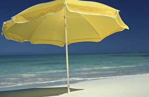 North America, USA, Hawaii. Beach umbrella