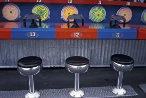Amusement Park Prints: North America, USA, Missouri, St. Louis, Six Flags amusement park, arcade game