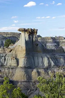 Images Dated 19th August 2015: North America, USA, Montana. The erosion bed badlands of Makoshika State Park, Montana