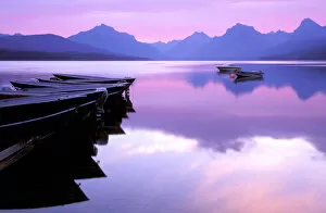 Images Dated 11th May 2006: North America, USA, Montana, Glacier National Park. Lake McDonald at dawn