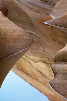 Geological Formation Prints: North America, USA, Nevada, Valley of Fire State Park. Abstract design of water