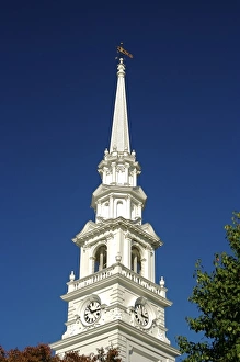 Images Dated 20th October 2007: North America, USA, New Hampshire, Keene. A steeple in Keene
