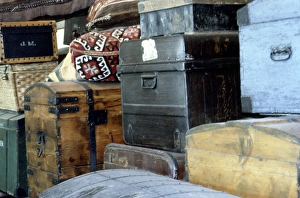 Images Dated 14th April 2005: North America, USA, New York, Ellis Island, Immigrant luggage display