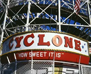 North America; USA; New York; New York City; The Cyclone rollercoaster; a Coney Island