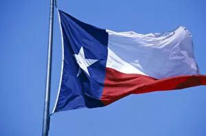 Images Dated 14th December 2007: North America, USA, Texas, Dallas. Texas state flag