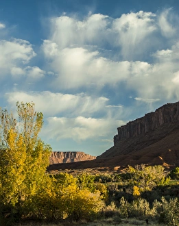 Colorado Plateau Prints: North America, USA, UT, Colorado Plateau. Clouds over Parriot Mesa in early autumn
