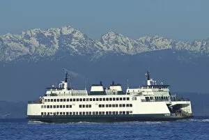 North America, USA, WA, Elliott Bay Washington State Ferry Kitsap