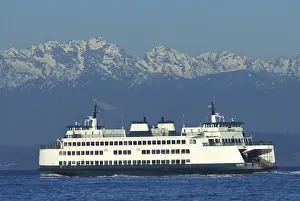 Elliott Bay Prints: North America, USA, WA, Elliott Bay Washington State Ferry Kitsap