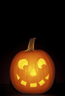 Redmond Prints: North America, USA, WA, Redmond Jack-O-Lantern, Halloween Fall