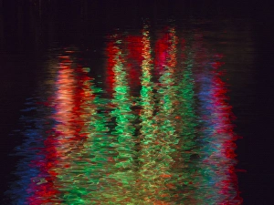 North America; USA; Washington; Seattle; Seattle Great Wheel in reflections and Motion