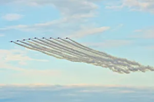 Images Dated 29th July 2016: North America, USA, Wisconsin, Oshkosh, AirVenture 2016, Canadian Air Force Snowbirds