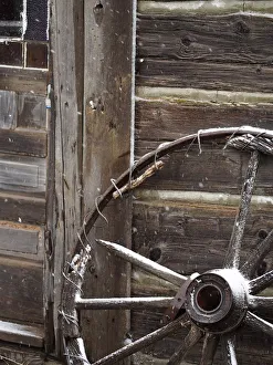 North America; USA; Wyoming; Cody; Old Wagon Whell in Western Town