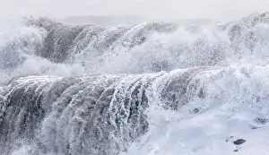 Images Dated 19th February 2015: North Atllantic coast near Vik y Myrdal during a winter storm with heavy gales. europe