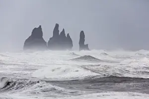 Images Dated 18th February 2015: North Atllantic coast near Vik y Myrdal during a winter storm with heavy gales
