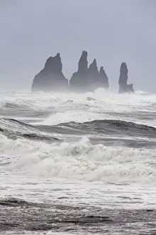 Images Dated 18th February 2015: North Atllantic coast near Vik y Myrdal during a winter storm with heavy gales