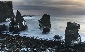 Images Dated 12th February 2016: North Atllantic coast during winter near Reykjanesviti and Valahnukur