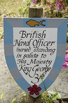 Plaque Prints: North Carolina, Beaufort. Historic Old Burying Ground cemetery. Famous grave of British