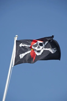 Bone Prints: North Carolina, Beaufort. Pirate flag, skull and crossed bones (aka Jolly Roger)