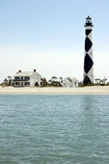 Tall Prints: North Carolina, Crystal Coast. Cape Lookout lighthouse, Cape Lookout National Seashore