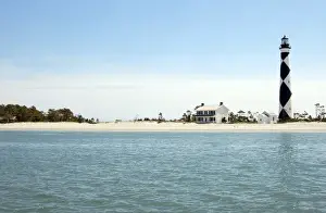 North Carolina, Crystal Coast. Cape Lookout lighthouse, Cape Lookout National Seashore