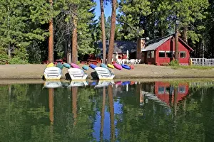 Lakefront Prints: North Twin Lake Resort on Cascade Lakes National Scenic Byway Oregon