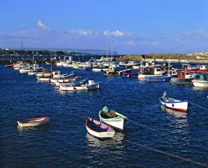 Images Dated 16th April 2008: Northern Ireland, County Antrim, Portrush. Small fishing boats fill the harbor at