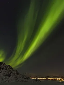 Dark Prints: Northern Lights near Leknes, island Vestvagoy