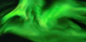 Mystical Prints: Northern Lights over Nuuk. Nuuk the capital of Greenland during late autumn