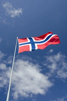 Images Dated 4th June 2011: Norway, Bergen. Norway flag