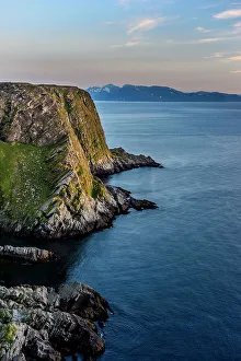 Fredrik Norrsell Prints: Norway, Finnmark, Loppa. Bird nesting cliffs overlooking the Norwegian Sea