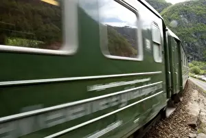 Images Dated 22nd June 2009: Norway, Flam. Flam Railway (aka Flamsbana) scenic electric tourist train, Blomheller