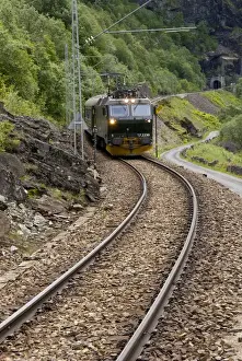 Images Dated 22nd June 2009: Norway, Flam. Flam Railway (aka Flamsbana) scenic electric tourist train, Blomheller