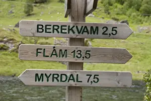 Images Dated 22nd June 2009: Norway, Flam. Views along the Navvies Road hiking trail between Vatnahalsen & Blomheller