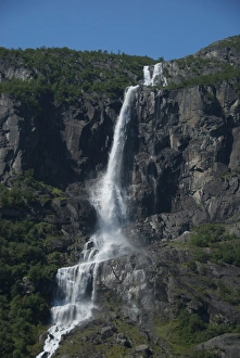Images Dated 4th July 2009: Norway, Geirangerfjord District. Jostedalsbreen National Park, Briksdals Glacier