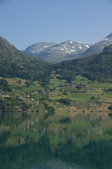 Norway, Geirangerfjord District. Scenic view of Jostedalsbreen National Park