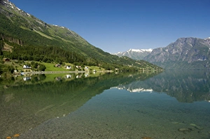 Images Dated 4th July 2009: Norway, Geirangerfjord District. Scenic view of Jostedalsbreen National Park