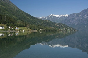 Norway, Geirangerfjord District. Scenic view of Jostedalsbreen National Park