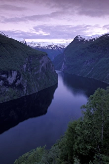 Geirangerfjord Prints: NORWAY Geirangerfjord at Dusk