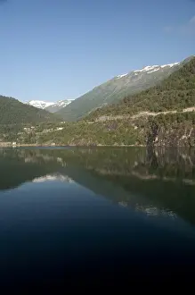 Images Dated 4th July 2009: Norway, Hellesylt. Geirangerfjord at the port city of Hellesylt. UNESCO