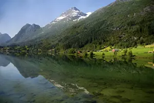Geiranger Prints: Norway, Hornindal. View from scenic by-way Road 15 between Geiranger & Hellesylt