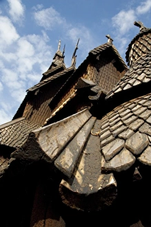 Images Dated 22nd June 2009: Norway, Laerdal. Borgund stave-church, c. 1180. Best preserved stave church in Norway