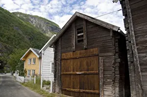 Images Dated 22nd June 2009: Norway, Laerdal. Gamle Laerdalsoyri (Old Village Center) historic perservation district