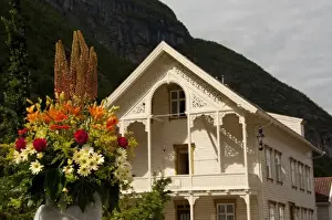 Images Dated 22nd June 2009: Norway, Laerdal. Gamle Laerdalsoyri (Old Village Center) historic perservation district