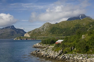 Images Dated 2nd July 2009: Norway, Nordland, Lofoten Archipelago, Gravdal. Fjord view