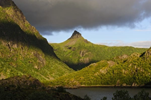 Images Dated 29th January 2013: Norway, Nordland. The sheltered cove of Straumhamn