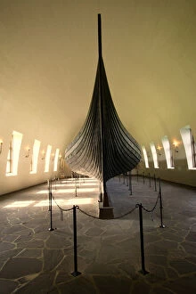 Images Dated 31st August 2005: Norway, Oslo, Bygdoy Peninsula, Viking Ship Museum, Gostad viking longship, built