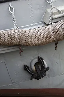 Anchor Prints: Norway, Oslo. Ship anchor detail in Oslo port, Norway