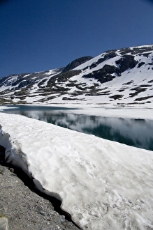 Geiranger Prints: Norway, Scenic area between Geiranger & Hellesylt. Stryn Ski Center, Summer time ski area